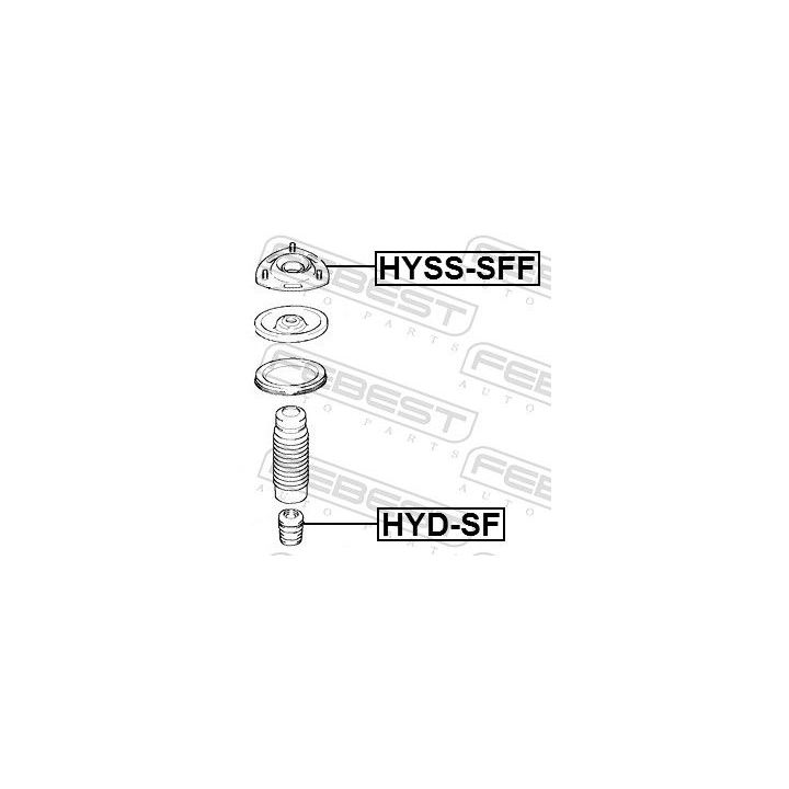 Atraminis buferis, pakaba FEBEST HYD-SF