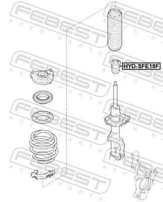 Atraminis buferis, pakaba FEBEST HYD-SFE18F