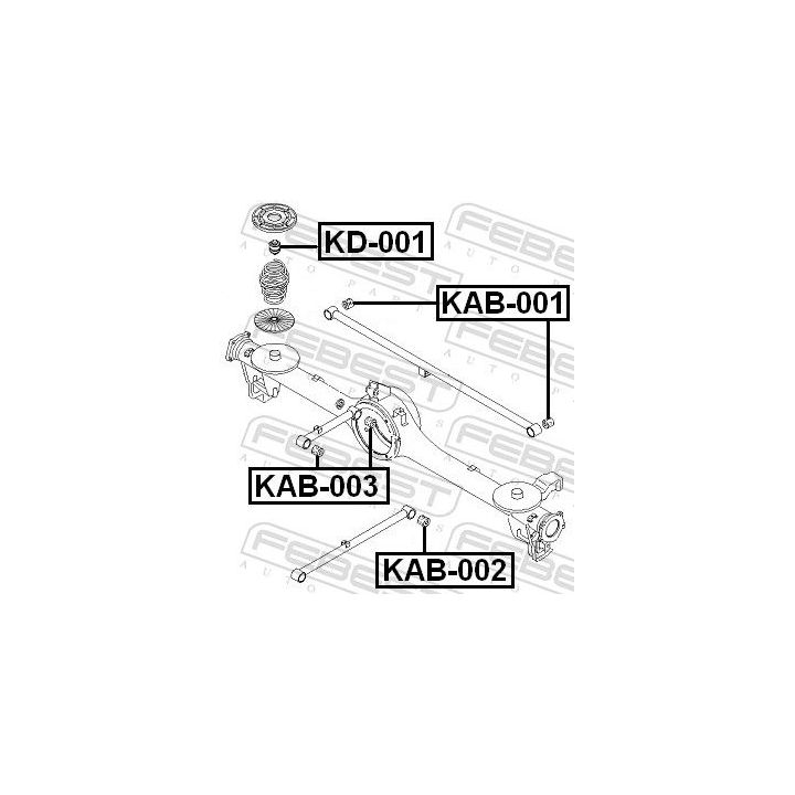 Atraminis buferis, pakaba FEBEST KD-001
