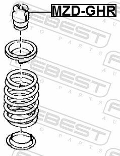 Atraminis buferis, pakaba FEBEST MZD-GHR