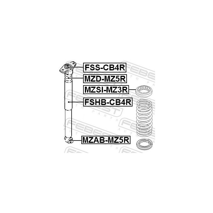 Atraminis buferis, pakaba FEBEST MZD-MZ5R