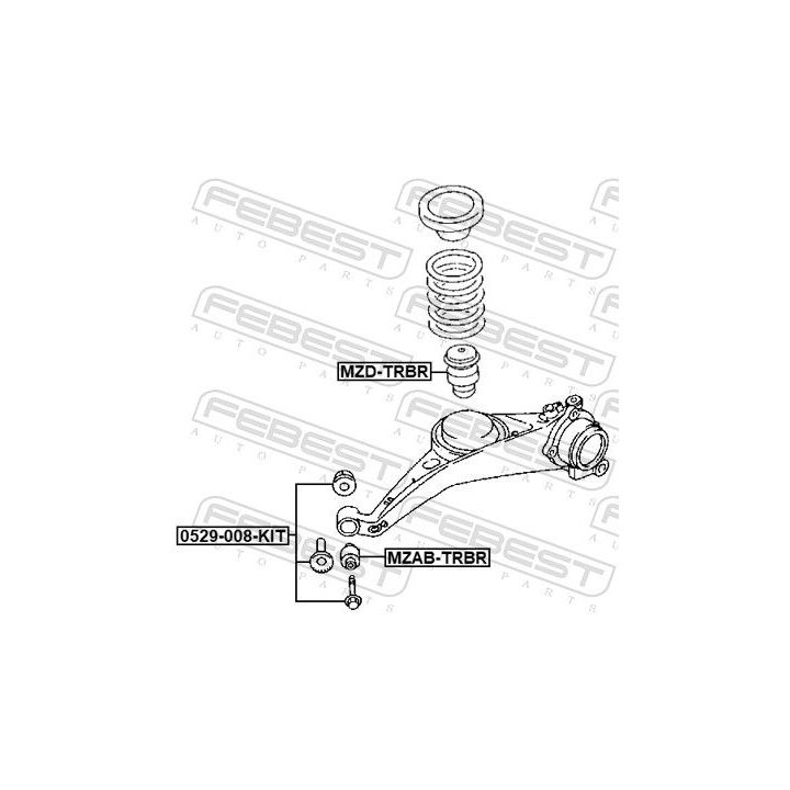 Atraminis buferis, pakaba FEBEST MZD-TRBR