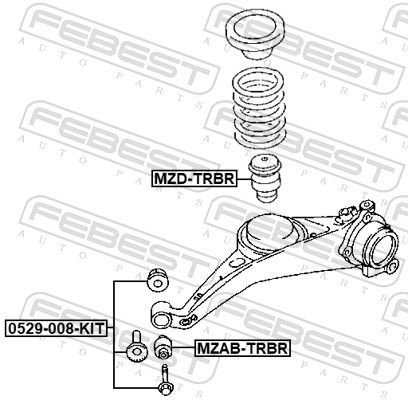 Atraminis buferis, pakaba FEBEST MZD-TRBR