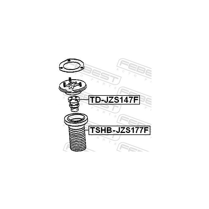 Atraminis buferis, pakaba FEBEST TD-JZS147F