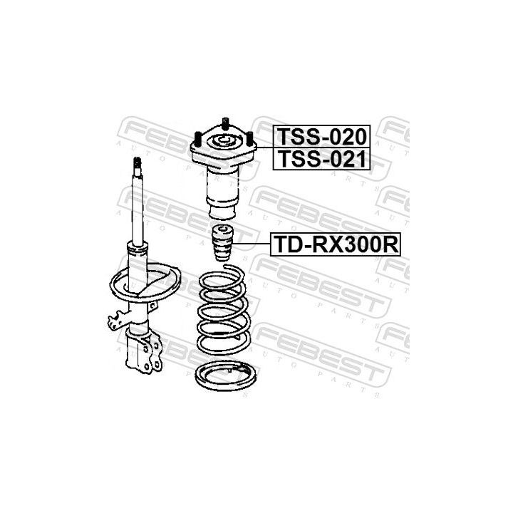 Atraminis buferis, pakaba FEBEST TD-RX300R