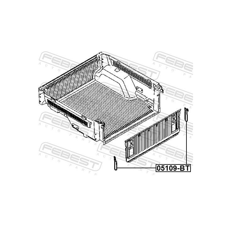 Gaubto trosas FEBEST 05109-BT