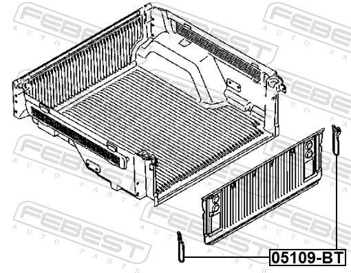 Gaubto trosas FEBEST 05109-BT