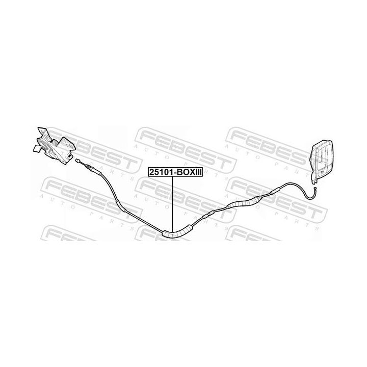 Gaubto trosas FEBEST 25101-BOXIII