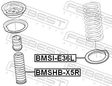 Spyruoklės dangtelis FEBEST BMSI-E36L