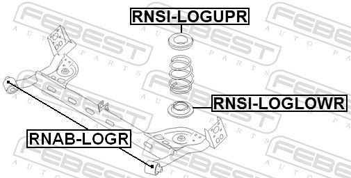 Spyruoklės dangtelis FEBEST RNSI-LOGUPR