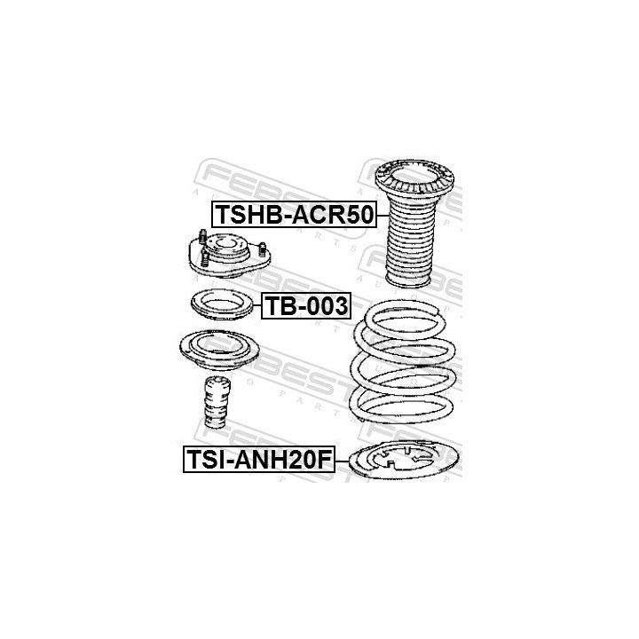 Spyruoklės dangtelis FEBEST TSI-ANH20F