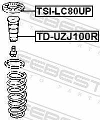 Spyruoklės dangtelis FEBEST TSI-LC80UP