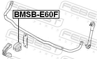 Skersinio stabilizatoriaus įvorių komplektas FEBEST BMSB-E60F