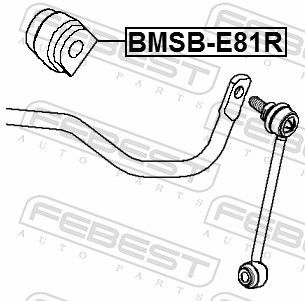 Skersinio stabilizatoriaus įvorių komplektas FEBEST BMSB-E81R