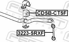 Skersinio stabilizatoriaus įvorių komplektas FEBEST CDSB-CTSF