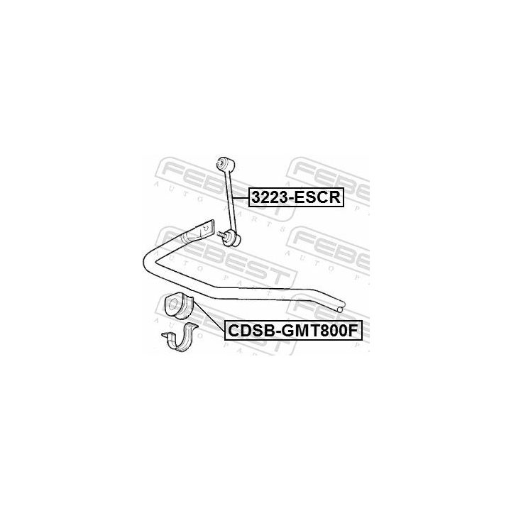 Skersinio stabilizatoriaus įvorių komplektas FEBEST CDSB-GMT800F