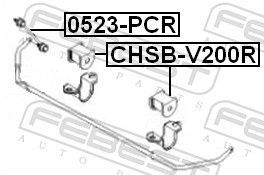 Skersinio stabilizatoriaus įvorių komplektas FEBEST CHSB-V200R