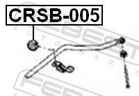 Skersinio stabilizatoriaus įvorė FEBEST CRSB-005