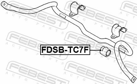 Skersinio stabilizatoriaus įvorė FEBEST FDSB-TC7F