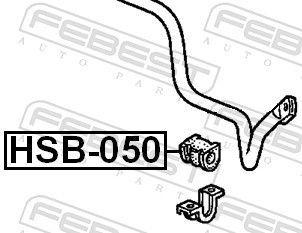 Skersinio stabilizatoriaus įvorių komplektas FEBEST HSB-050