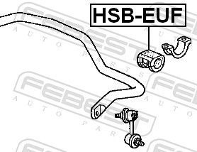 Skersinio stabilizatoriaus įvorių komplektas FEBEST HSB-EUF