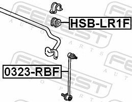 Skersinio stabilizatoriaus įvorė FEBEST HSB-LR1F