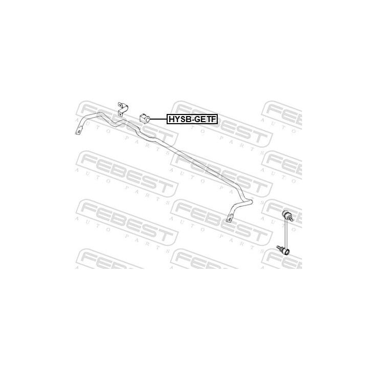 Skersinio stabilizatoriaus įvorių komplektas FEBEST HYSB-GETF