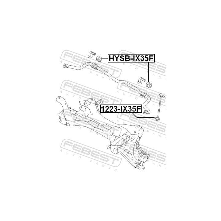 Skersinio stabilizatoriaus įvorių komplektas FEBEST HYSB-IX35F