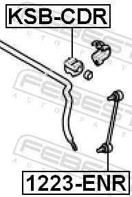 Skersinio stabilizatoriaus įvorių komplektas FEBEST KSB-CDR