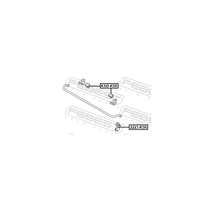 Skersinio stabilizatoriaus įvorių komplektas FEBEST KSB-K5R