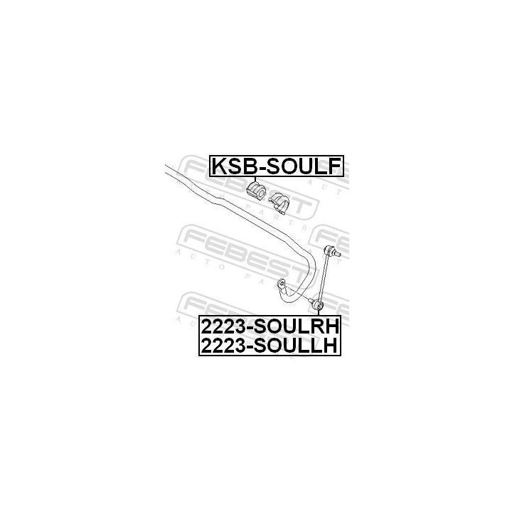 Skersinio stabilizatoriaus įvorių komplektas FEBEST KSB-SOULF