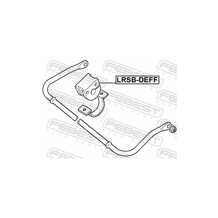 Skersinio stabilizatoriaus įvorių komplektas FEBEST LRSB-DEFF