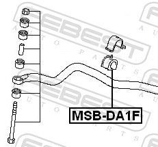 Skersinio stabilizatoriaus įvorė FEBEST MSB-DA1F