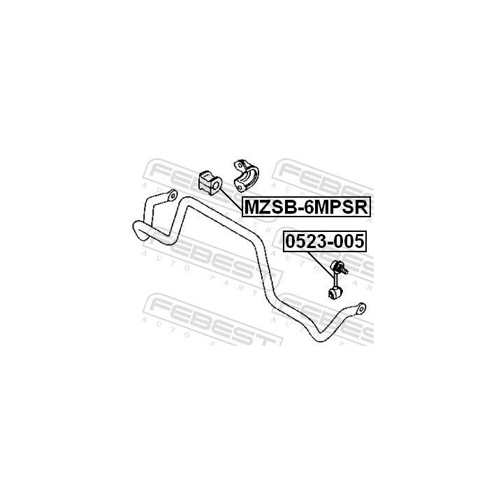 Skersinio stabilizatoriaus įvorių komplektas FEBEST MZSB-6MPSR