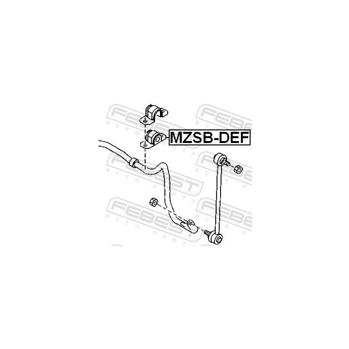 Skersinio stabilizatoriaus įvorių komplektas FEBEST MZSB-DEF
