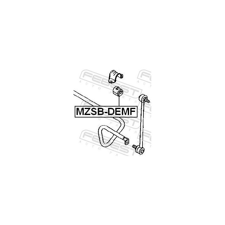 Skersinio stabilizatoriaus įvorių komplektas FEBEST MZSB-DEMF