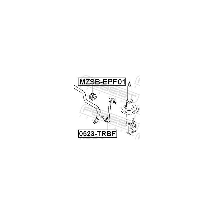 Skersinio stabilizatoriaus įvorių komplektas FEBEST MZSB-EPF01