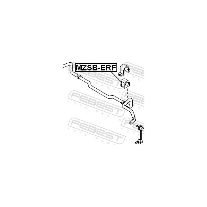 Skersinio stabilizatoriaus įvorių komplektas FEBEST MZSB-ERF