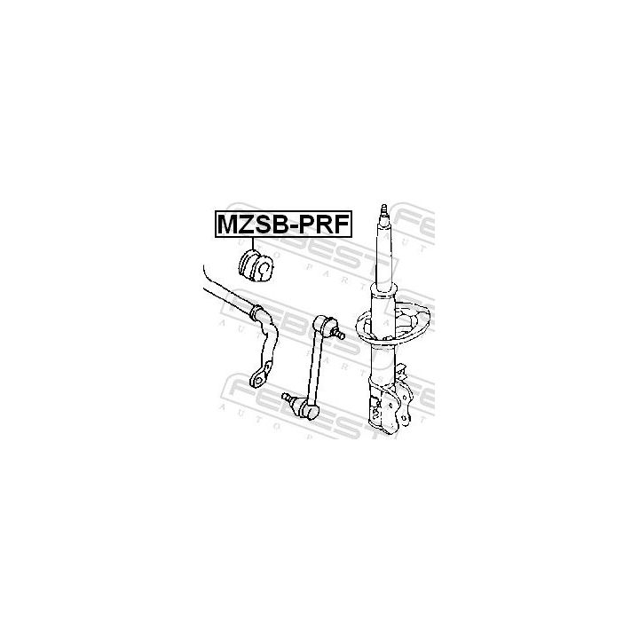 Skersinio stabilizatoriaus įvorių komplektas FEBEST MZSB-PRF