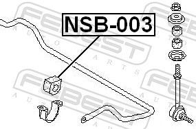 Skersinio stabilizatoriaus įvorių komplektas FEBEST NSB-003