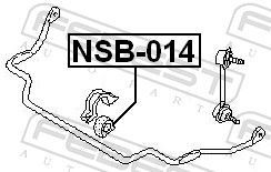 Skersinio stabilizatoriaus įvorių komplektas FEBEST NSB-014