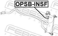 Skersinio stabilizatoriaus įvorių komplektas FEBEST OPSB-INSF
