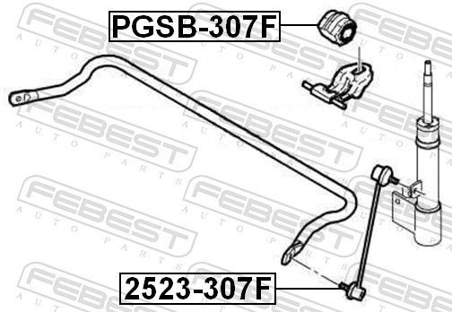 Skersinio stabilizatoriaus įvorė FEBEST PGSB-307F
