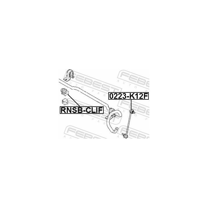 Skersinio stabilizatoriaus įvorių komplektas FEBEST RNSB-CLIF