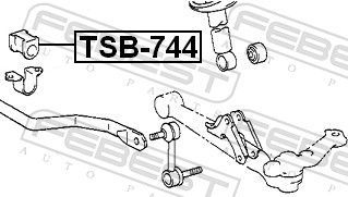 Skersinio stabilizatoriaus įvorių komplektas FEBEST TSB-744
