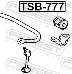 Skersinio stabilizatoriaus įvorių komplektas FEBEST TSB-777