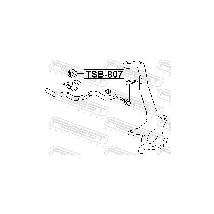 Skersinio stabilizatoriaus įvorių komplektas FEBEST TSB-807