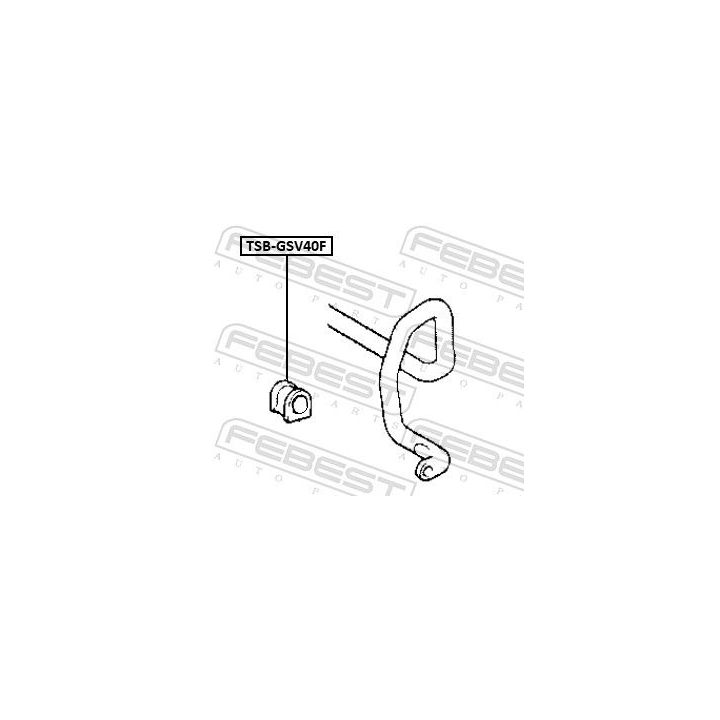 Skersinio stabilizatoriaus įvorių komplektas FEBEST TSB-GSV40F