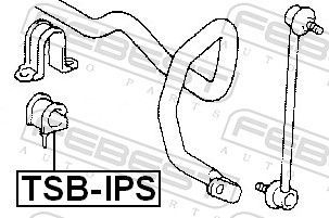 Skersinio stabilizatoriaus įvorė FEBEST TSB-IPS