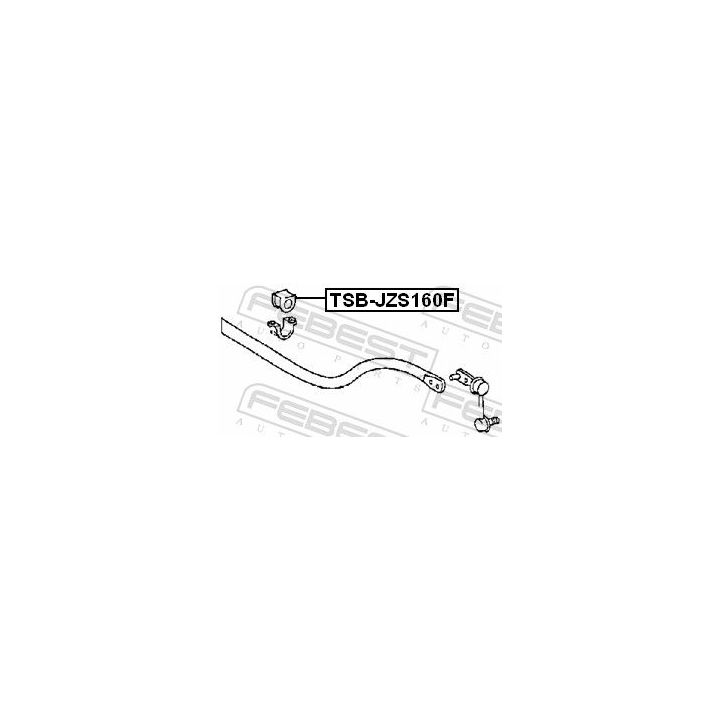 Skersinio stabilizatoriaus įvorių komplektas FEBEST TSB-JZS160F